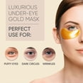 thumbnail image 3 of 20 Pairs Under Eye Patches Moisturizing Wrinkle Removal Golden Under Eye Mask for Dark Circles Puffiness, 3 of 5