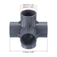 thumbnail image 2 of Uxcell 1 9/16" 6 Way Elbow Pipe Fittings UPVC, 1 Pack Joint Coupling Pipe Adapter, Gray, 2 of 5