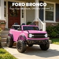 thumbnail image 3 of iRerts 24V Powered Ride on Cars, Licensed Ford Bronco Base 2 Seater Ride on Toys with Remote Control, Bluetooth, LED Lights, 4 Wheel Suspension, Ride on Trucks Electric Car for Kids Ages 3-8, Pink, 3 of 11