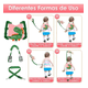 thumbnail image 2 of Arnés DE Seguridad Para Bebé 4 En 1 Anti-pérdida con Llave Rosa con Verde Malubero Malu1837, 2 of 3