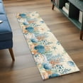 thumbnail image 3 of Runner Rug 2'x6', Teal Blue Coastal Washable Non-Slip Hallway Runner Rugs, Summer Beach Starfish Shell Coral Nautical Retro Bedside Rugs Floor Mats Carpet Runners for Kitchen Bathroom Laundry Room, 3 of 8
