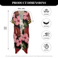 thumbnail image 6 of HELLHERO Polyester Women Long Beach Cover Up for Swimwear for Pool Casual Loose Cardigan Breathable Pink Hibiscus, 6 of 6