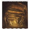 thumbnail image 3 of Ambesonne Cartoon Shower Curtain, Mystic Adventure Print, 69"Wx70"L, Yellow and Brown, 3 of 3