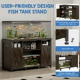 thumbnail image 4 of 50-75 Gallon Fish Tank Stand with Power Outlets, Linor Heavy Duty Metal Aquarium Stand with Cabinet for Fish Tank Accessories Storage, 52" x 19.7" Tabletop, 1200lbs Capacity (Two Door, Upgraded), 4 of 7