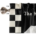 thumbnail image 5 of Chef Gnome Curtain Valance, The Kitchen is The Heart of The Home Cooking Cake Black Buffalo Check Short Rod Pocket Window Treatment for Living Room, Bedroom, Kitchen,1 Panel, 54" W x 18" L, 5 of 5