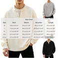 thumbnail image 4 of Mens Half Button Textured Sweaters, Lightweight Stretch Pullovers, Textured Long Sleeve Ribbed Cuffs Casual Tops Winter Black M-3XL by Zenithor, 4 of 7