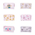 thumbnail image 3 of Bolsa de maquillaje transparente, bolsa de almacenamiento impermeable para lavado, Smiley Summer Love Peach Cat Charlie, 3 of 3