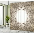 thumbnail image 4 of Ambesonne Ethnic Shower Curtain, Paisley Leaves Bohemian Art, 69"Wx84"L, Umber and Eggshell, 4 of 4