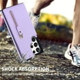 thumbnail image 6 of SaniMore Case for Samsung Galaxy S23 Ultra 6.8" 2023 with Card Slots, PU Leather Zipper Wallet Crossbody Lanyard Flip Kickstand Full-body Protective Retro Shockproof Cover for Girls Women, Purple, 6 of 9