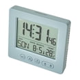 thumbnail image 1 of Reloj digital multifuncional, hora, semana, fecha, pantalla de temperatura, luz nocturna moderna, relojes de mesa para decoraciones, tienda, comedor, Gris Baoblaze Reloj digital, 1 of 7