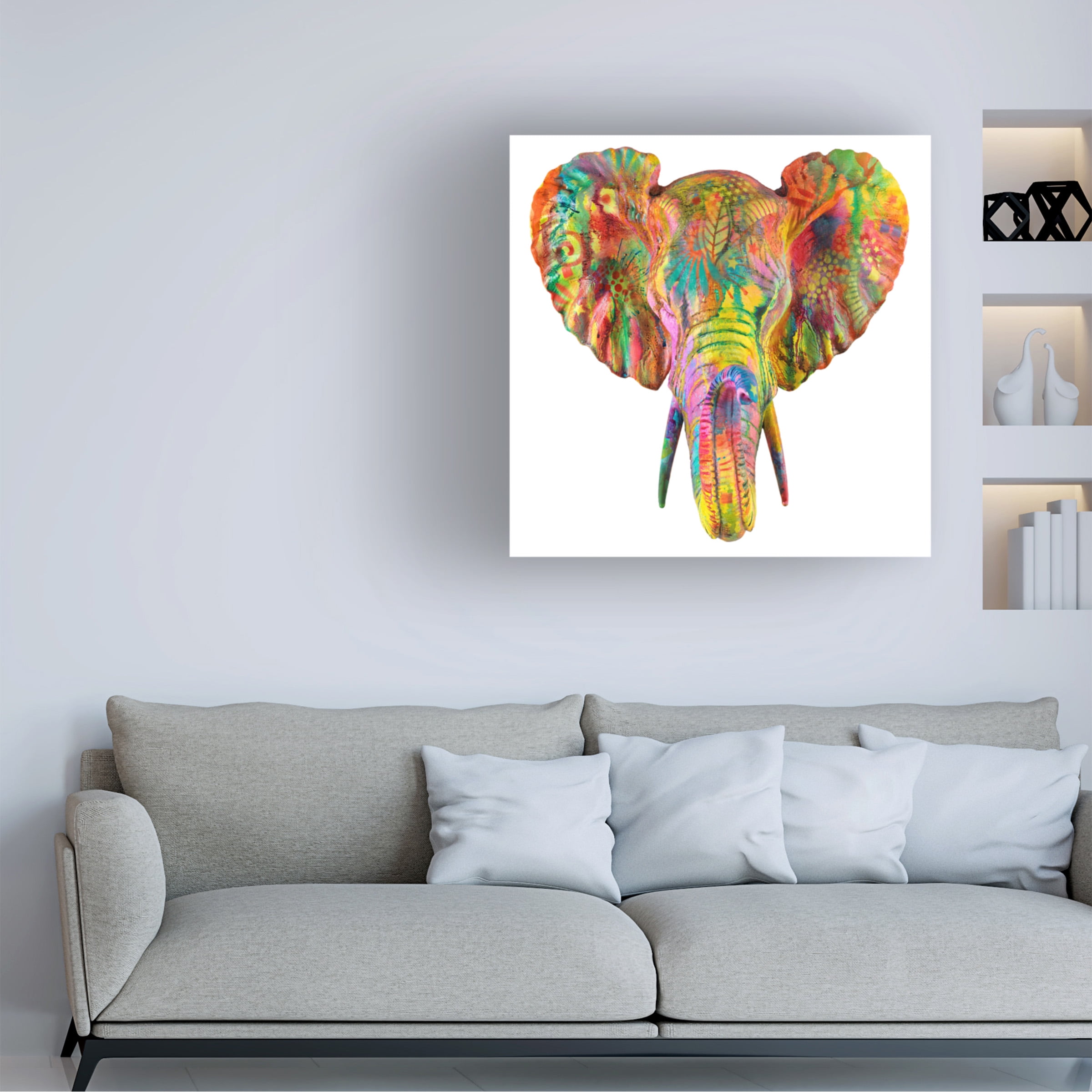Trademark Fine Art 'Elephant' Canvas Art by Dean Russo