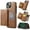 Brown, variant on for iPhone 13 Detachable Magnetic Wallet Case with RFID Blocking Card Slots, PU Leather Kickstand Cover with Magnetic Clasp, Shockproof Drop Protective Classic Flip Case, Black