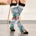 thumbnail image 5 of FORMRS Womens Knee High Socks Casual Long Thick Travel Daily Wear, 2 Pairs, Pink Door, 5 of 6
