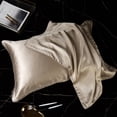 thumbnail image 2 of DISANGNI 100% Mulberry Silk Silk Pillowcase, Used for Hair and Skin, Envelope Type, Silk on one Side and Tencel on The Other Side, 1pc (Taupe, 1 pc Standard Size 20"x26"), 2 of 7