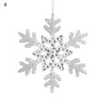 thumbnail image 2 of Ludlz Winter Christmas Hanging Snowflake Decorations, Snowflakes Garland 1PCS 3D Glittery Large White Snowflake for Christmas Winter Wonderland Holiday New Year Party Home Decorations, 2 of 8