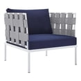 thumbnail image 2 of Modway Harmony Fauteuil de Patio Moderne en Tissu et Aluminium, Bleu Marine/gris, 2 of 9