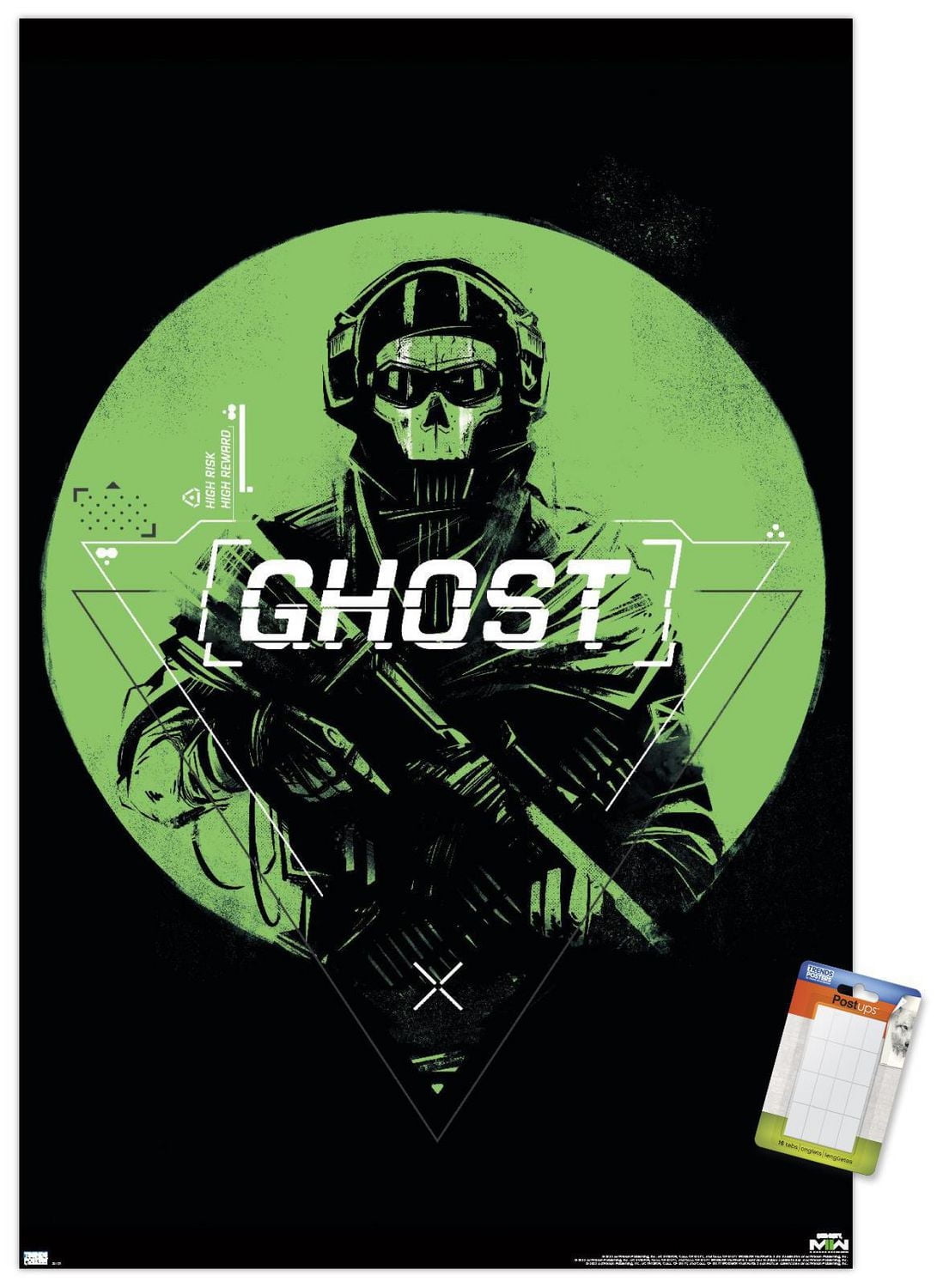 Call of Duty: Modern Warfare 2 - Ghost Emblem Wall Poster, 22.375" x 34"