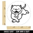 thumbnail image 2 of Pit Bull Happy Laying Down Dog Self-Inking Rubber Stamp Ink Stamper - Fuchsia Ink - Small 3/4 Inch, 2 of 7