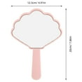 thumbnail image 2 of HLONKHandheld Shell Mirror Portable Makeup Mirror for Women Girls Tiny Hand Shell Mirror with Handle Compact and Convenient Vanity Mirror Decorative Hand Mirror, 2 of 8
