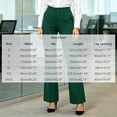 thumbnail image 3 of Women's High Waisted Dress Pants Bootcut Flare Leg Double Button Business Casual Work office Trousers with Pockets Stretchy Elegant Green, 3 of 6