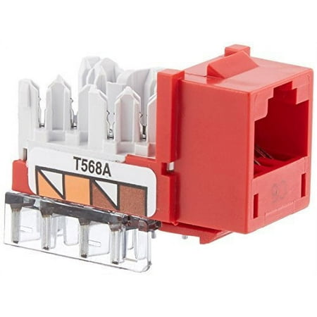 UPC: 0662620825441 | Hubbell Premise Wiring Jack Red Cat6 Rj45 HXJ6R