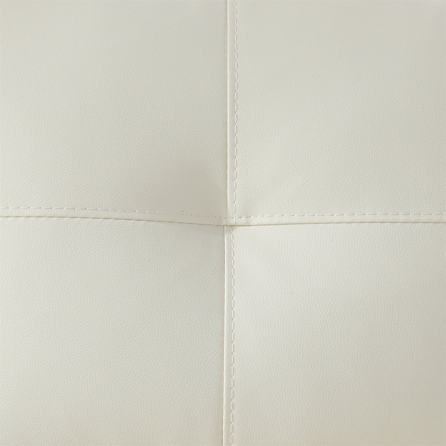 Hommoo Sofa Set, Faux Leather 2-Piece Couch Living Room Sofa Set,White