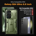 thumbnail image 3 of Tongate Rugged Case with Stand for Samsung Galaxy S24 Ultra, Military-Grade Protection, Green, 3 of 9