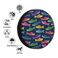thumbnail image 4 of Susaid Colorful Carp Streamer 1 Print Tire Covers,Waterproof Anti-UV Snow Sun Rain Tire Covers for RV,Truck, SUV, Trailer, Camper-15 inch, 4 of 6