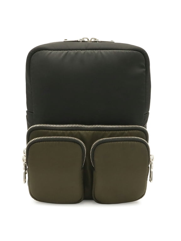 Pre-Owned PRADA TESSUTO POCKET Rubber Backpack, Rucksack, Daypack, Nylon, NERO (Black), Khaki...