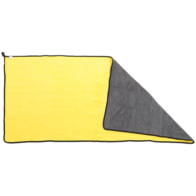 OULII Dog Bath Towel for Pets Yellow Efficient Water Absorption Quick Drying Soft Fiber