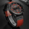 thumbnail image 3 of CURREN 8314 Men Black Chronograph Analog Quartz Leather Sports Watch Waterproof Date Wristwatch, 3 of 6