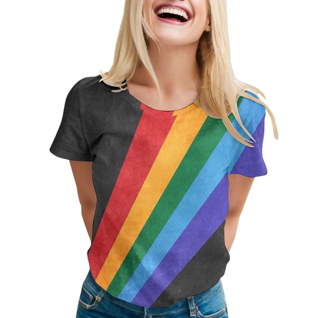 TSADFHJI Hauts pour Femmes 2X T-Shirt Décontracté Imprimé de Pâques à Manches Courtes Col Rond TTG Bleu