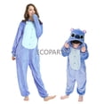 thumbnail image 2 of Disfraz de Stitch para adultos y niños, disfraz de Stitch Angel, mono, pijama con capucha, ropa de dormir, disfraz de Halloween para mujer, 2 of 5