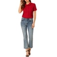 thumbnail image 1 of INSPIRE CHIC Women's Vintage Sweet Doll Collar Button Down Soft Shirt, 1 of 8