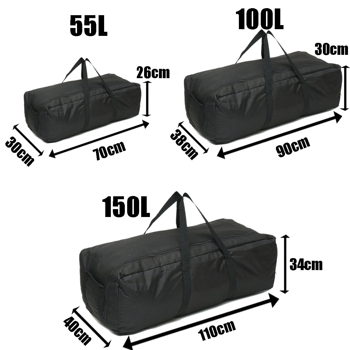 DYNWAVE Portable Foldable Waterproof Outdoor Travel Backpack Duffel Bag Tent Storage Pouch 43x43x43cm 