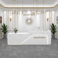 thumbnail image 1 of Receptionist Lectern Reception Desk Podium White Checkout Liquid Bar Hair Salon Counter Register Pulpitos Bureau Shop Furniture My Lux Decor Round, 1 of 16