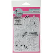 Pink & Main Clear Stamps 4"X6"-Magical Unicorns
