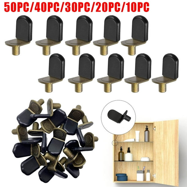 LShelf Pins, Support Pegs with Hole, Plated Steel Shelf Holder Pins