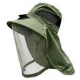 thumbnail image 2 of Solar Fan Sun Hat With Full Mosquito Net Face Shield, UV Blocking Neck Flap Breathable Cooling Headwear For Fishing Gardening Hiking Yard Work(Army Green), 2 of 6
