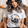 thumbnail image 2 of Christian Western T-Shirt – Real Cowboys Love Jesus Graphic Tee, Faith and Country Style, White, Size S, 2 of 6