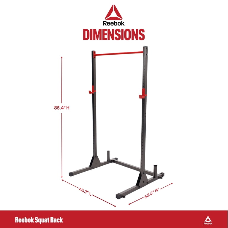 Reebok プレートラック Reebok Power Squat Rack – Heavy-Duty Steel with Pull-Up Bar & 300