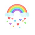 thumbnail image 2 of Dibujos animados Arco Iris nubes amor pared pegatina luminosa calcomanías niños habitación Decoración Ndcxsfigh Libre de BPA, 2 of 5