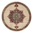 thumbnail image 3 of Unique Loom Utopia Collection Area Rug - Helios (8' Round Cream/Blue), 3 of 7