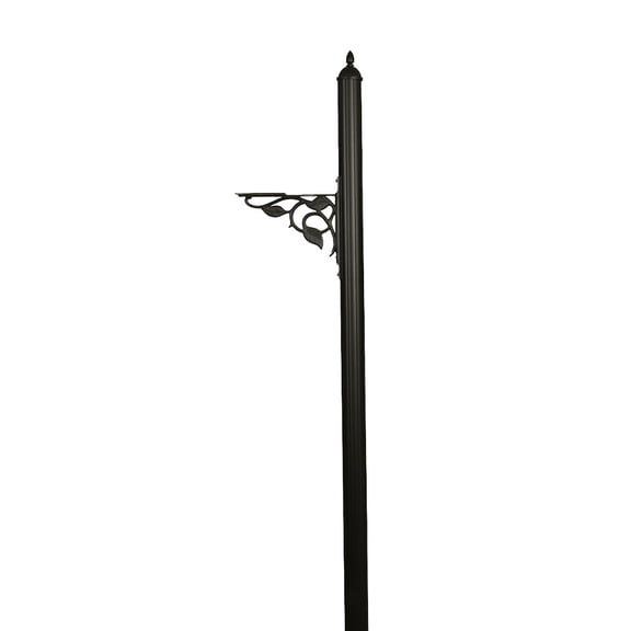 Special Lite Products Albion Decorative Mailbox Post in Black Finish