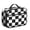 Black and White-1, variant on Gray and White Checkered Pattern Insulated Lunch Bag Teens,Bento School Lunch Bag for Teens for Work,Picnic or Travel 10.6x7.7x4.3 Inches,12 Can Capacity