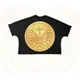 thumbnail image 2 of Camiseta de algodón personalizada con textura de elemento retro de verano para hombre, diseño de hip-hop de calle alta, escote pequeño, manga media holgada, 2 of 2