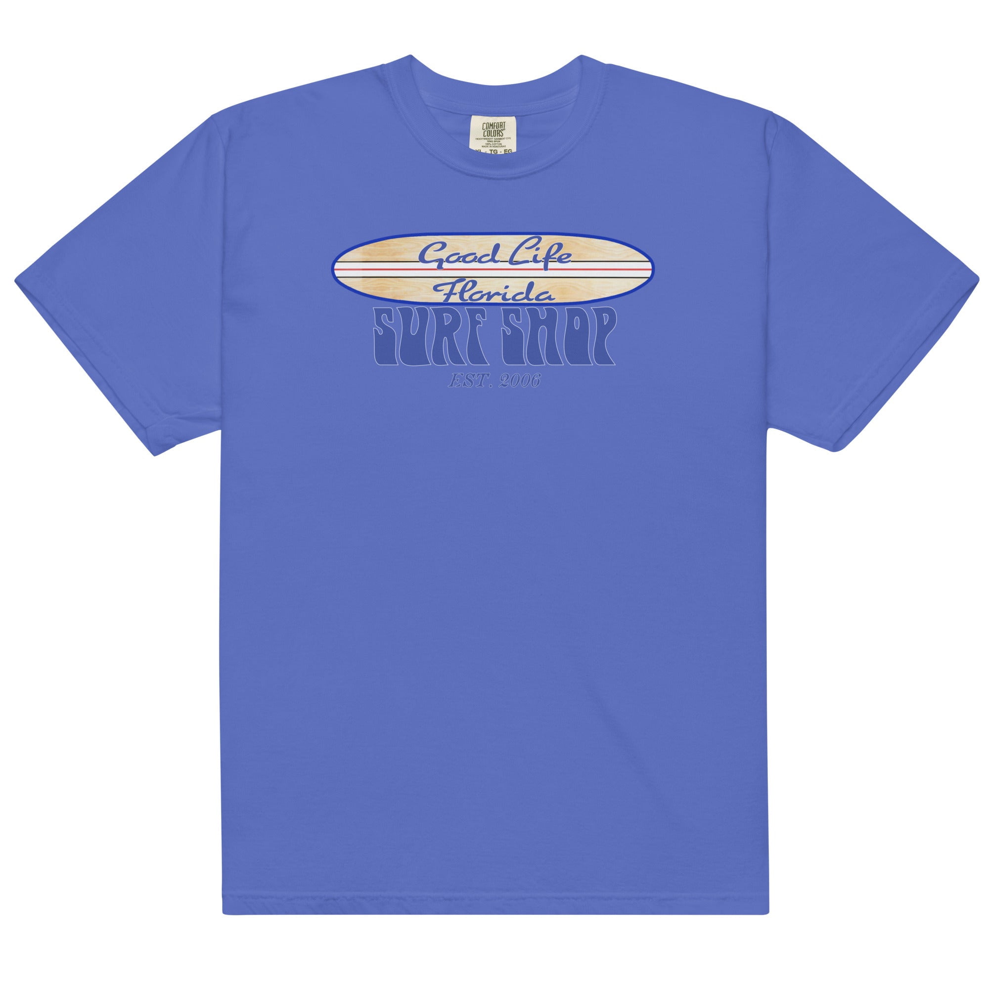 Men&rsquo;s Premium Garment Dyed Ring Spun Good Life Surf Shop Tee Shirt