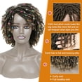 thumbnail image 5 of Creamily Dreadlock Wigs for Black Women and Men Braiding Hair Synthetic Blonde Wigs Crochet Hair Wigs for Halloween Wefted Wig Caps (Black Mix Blonde ), 5 of 5