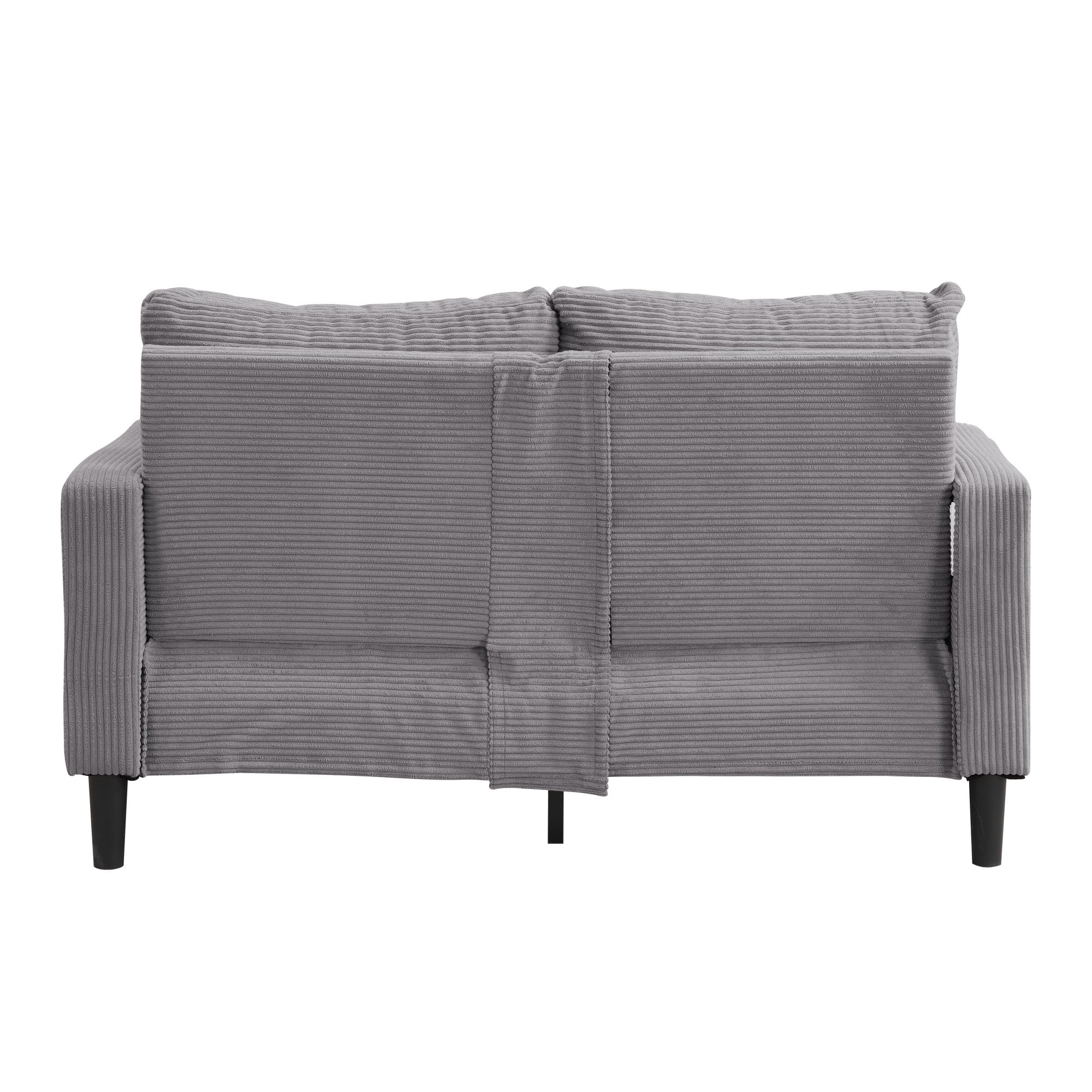 57" Loveseat Sofa Couch,Modern Upholstered Comfy Sofa with 2 Pillows for Living Room Bedroom Apartment Small Space,Light Gray