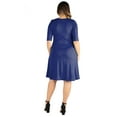 thumbnail image 3 of 24/7 Comfort Appare Elbow Sleeve Knee Length Dress, 3 of 3